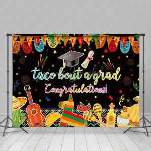 Spring Night Theme Colorful Congratulations Backdrop - 5X3FT(1.5X1M)