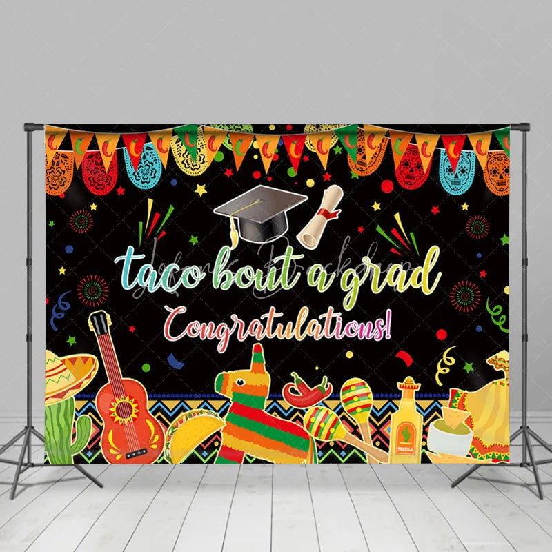 Spring Night Theme Colorful Congratulations Backdrop - 5X3FT(1.5X1M)