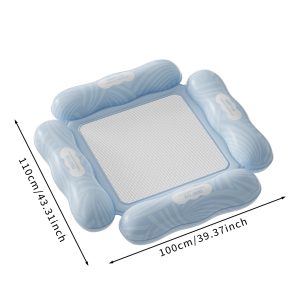 Summer Kids Pool Float with Mesh Bottom Portable Inflatable Pool Float Water Lounge Raft