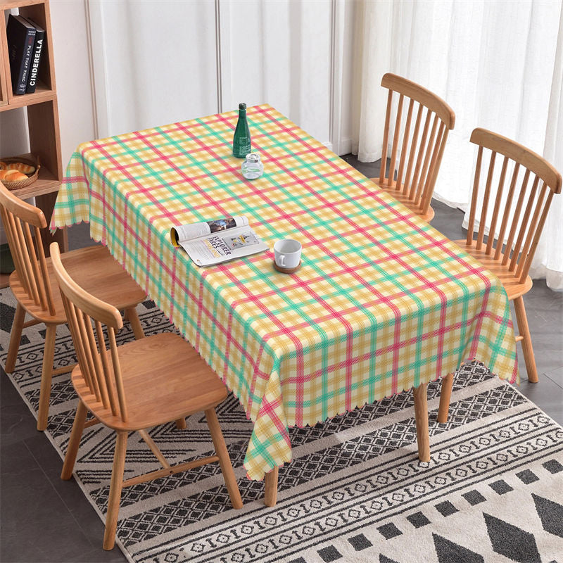 Sweet Color Lines Spring Rectangle Tablecloth - 52x70 Inch