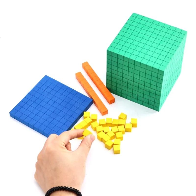 Ten Blocks Complete Math Counting Cubes Set for Kids Learning
