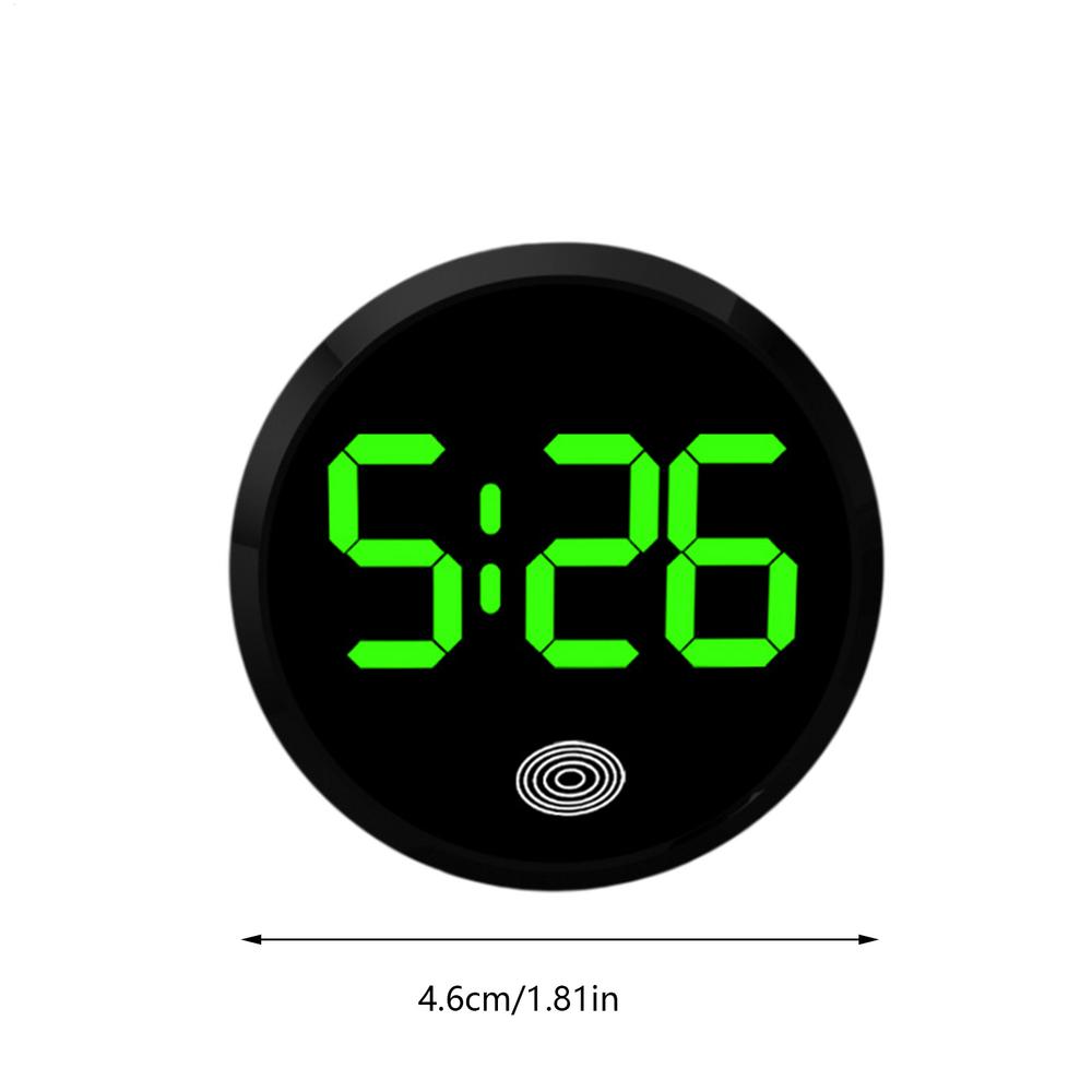 Touch Activated Car Dashboard Clock LED Digital Car Vent Clock Waterproof Auto Time Display