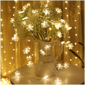 Warm Color Snowflake Party LED String Fairy Lights - 10Ft/3M