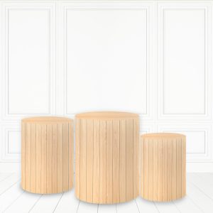Wood Block Pattern Plinth Cover Soft Color Cake Table Cover - Microfiber Cloth / Standard Size