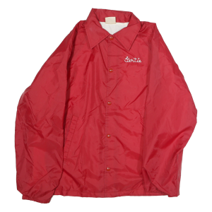 AUBURN Mens Red Ridge Runners Button Jacket S Polyester Printed Paradise Calif
