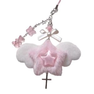 Angel Wing Beaded Phone Charm Accessory