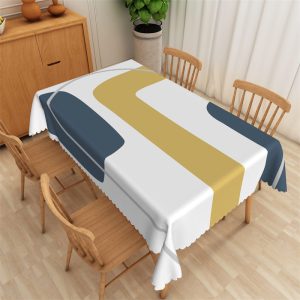 Bar Color Block Modern Artistic Rectangle Tablecloth - 52x70 Inch