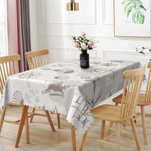 Boat Nautical Map Compass Gray Rectangle Tablecloth - 52x70 Inch