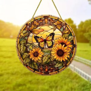 Butterfly Suncatcher Stained Window Hanging Acrylic Sun Catcher Decor