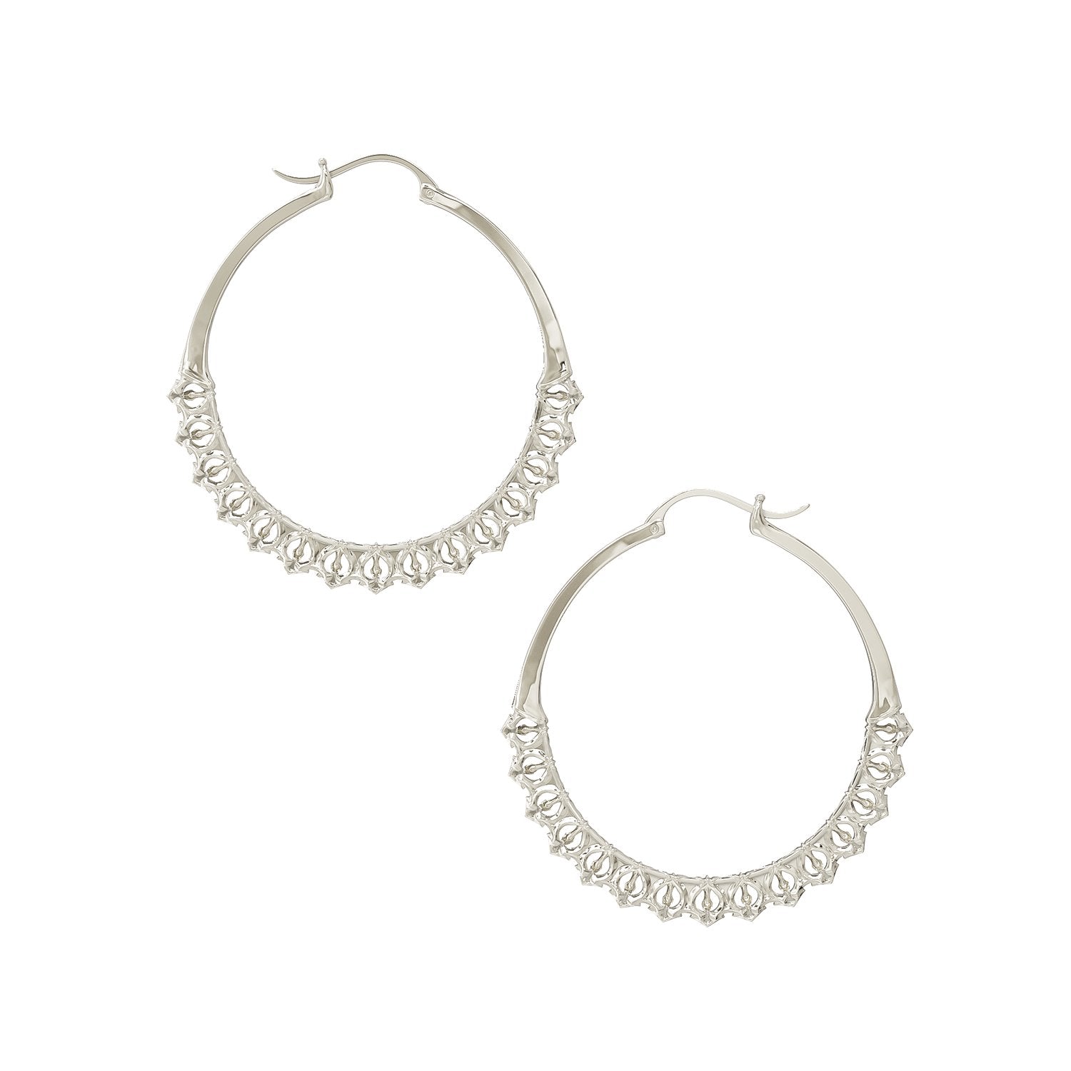Calla Hoops Silver Medium - 2 inch