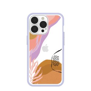 Clear Abstract Dunes iPhone 13 Pro Case With Lavender Ridge