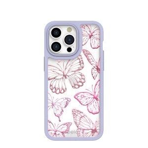 Clear Butterfly Effect iPhone 15 Pro Max Case With Lavender Ridge