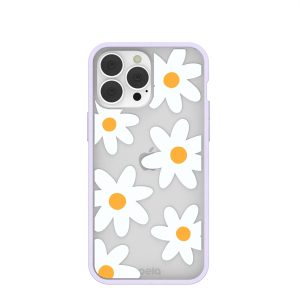 Clear Daisy iPhone 13 Pro Max Case With Lavender Ridge