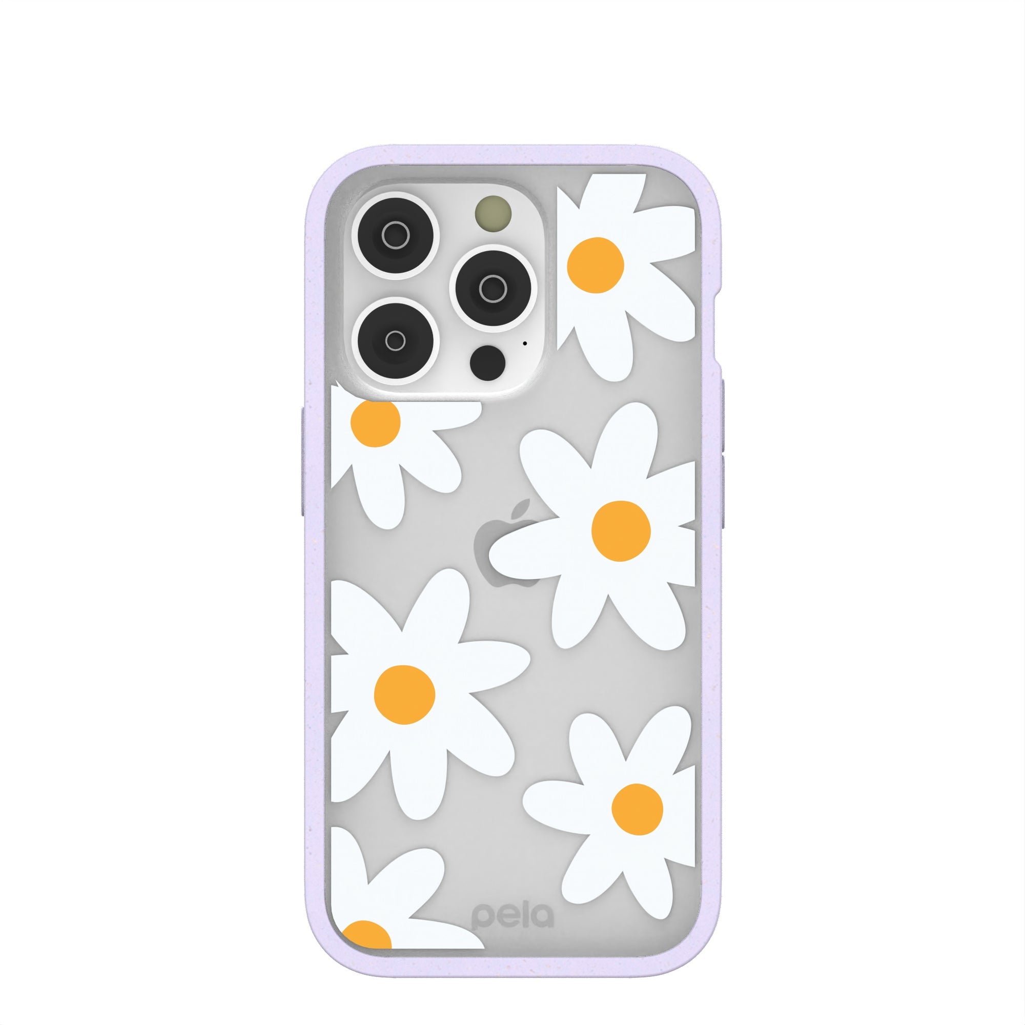 Clear Daisy iPhone 14 Pro Case With Lavender Ridge