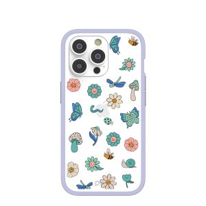 Clear Little Friends iPhone 14 Pro Case With Lavender Ridge
