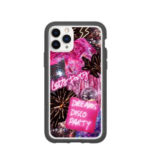 Clear Party Time iPhone 11 Pro Case With Black Ridge