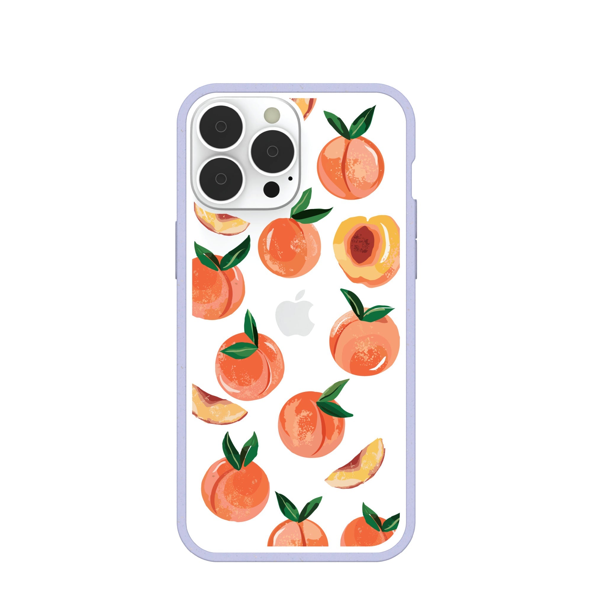 Clear Sweet Peach iPhone 13 Pro Max Case With Lavender Ridge