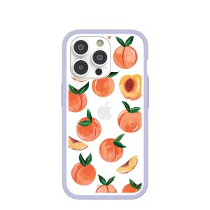 Clear Sweet Peach iPhone 14 Pro Case With Lavender Ridge