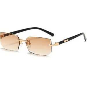 ClearEdge Rimless Rectangle Sunglasses