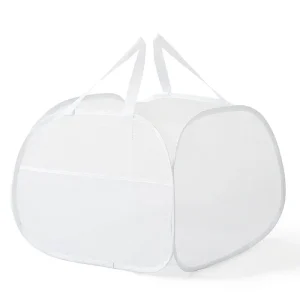 Collapsible Mesh Laundry Basket Large Foldable Hamper with Handles