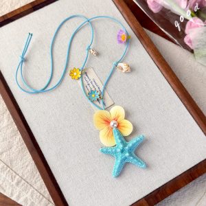 Colorful Shell Pendant Necklace for Beach Vacations