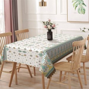 Cyan Yellow Minority Patterns Rectangle Tablecloth - 52x70 Inch