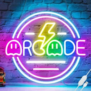 Dimmable USB LED Neon Sign for Gamer Room Decor Gaming Setup Wall Light