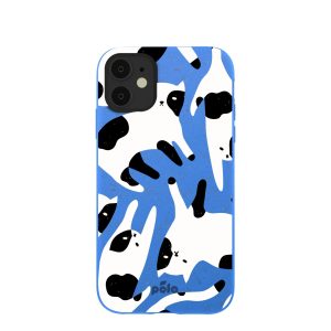 Electric Blue Cat Cow iPhone 11 Case