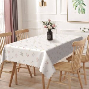 Floral Cozy Rustic Pattern Rectangle Tablecloth - 52x70 Inch