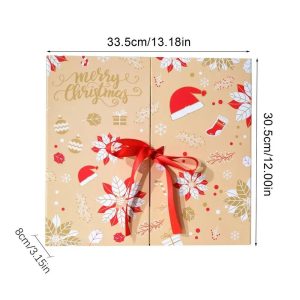 Foldable 24 Day Empty Advent Calendar Box Set