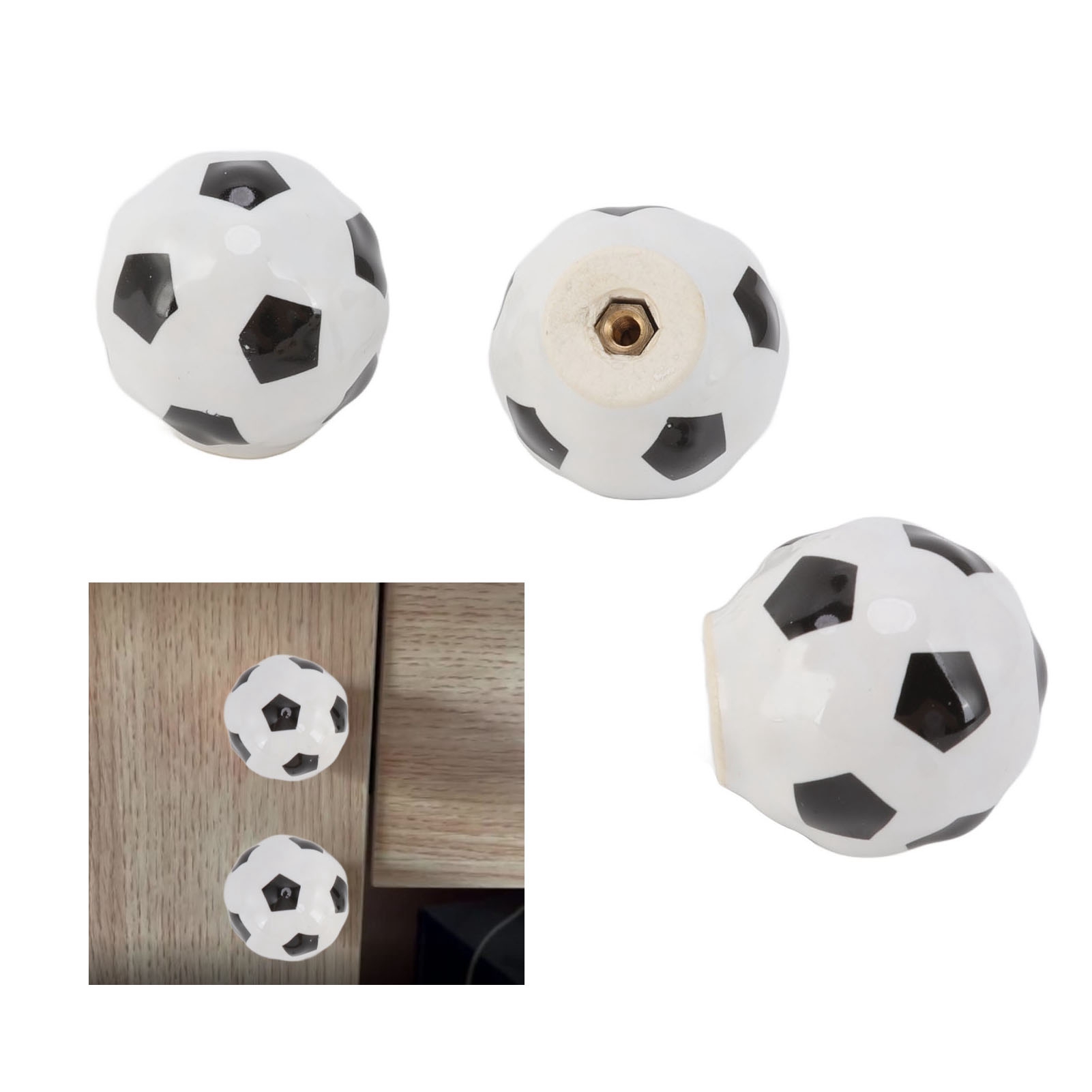 Football Cabinet Knobs Ceramic Sports Drawer Pulls