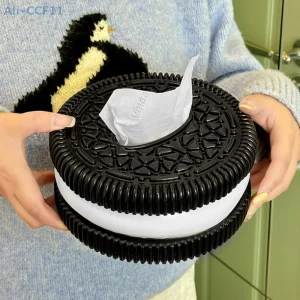 Home Living Room Bedroom Desktop Tissue Box, Creative Oreo Style Extractive Paper Box Car, Dining Table Decor