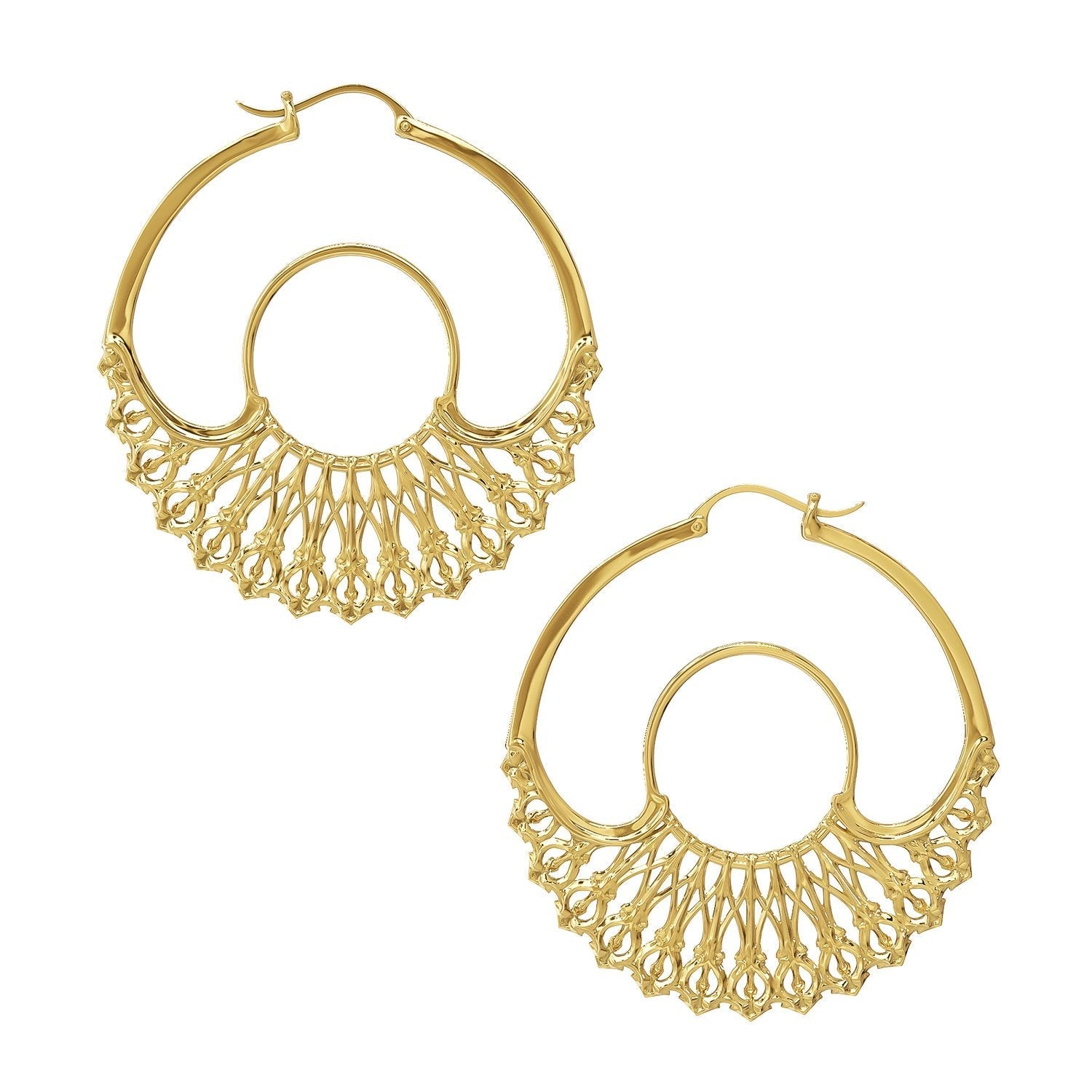 Iris Hoops Gold Large - 2.5 inch
