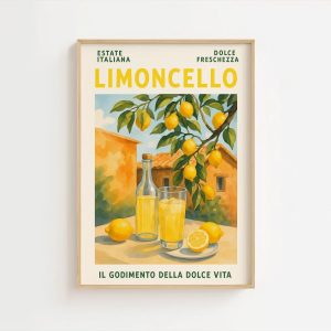 Italian Lemon Tree Wall Art Cottagecore Canvas Spring Landscape Decor