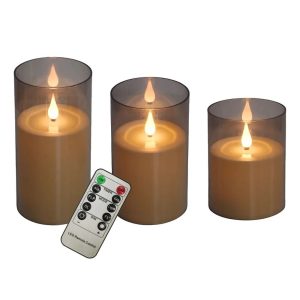 LED Flameless Candles Battery Operated Remote Timer Home Room Decor Set