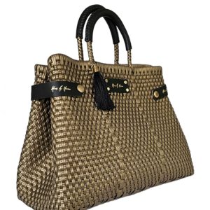 Less Pollution Convertible Handbag - Gold