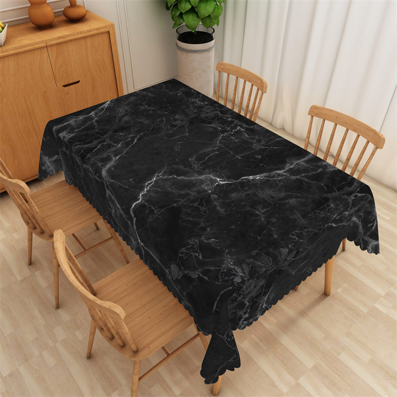 Lightning Pattern Black Fashion Rectangle Tablecloth - 52x70 Inch