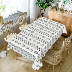 Lofaris Modern Simple Pattern Rectangle Tablecloth For Decor - 52x70 Inch