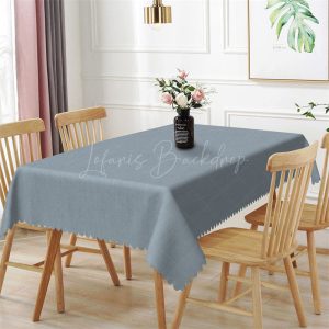 Modern Blue Simple Cloth Texture Rectangle Tablecloth - 52x70 Inch