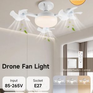 Modern LED Ceiling Fan with Light Remote Control 3 Speed Adjustable