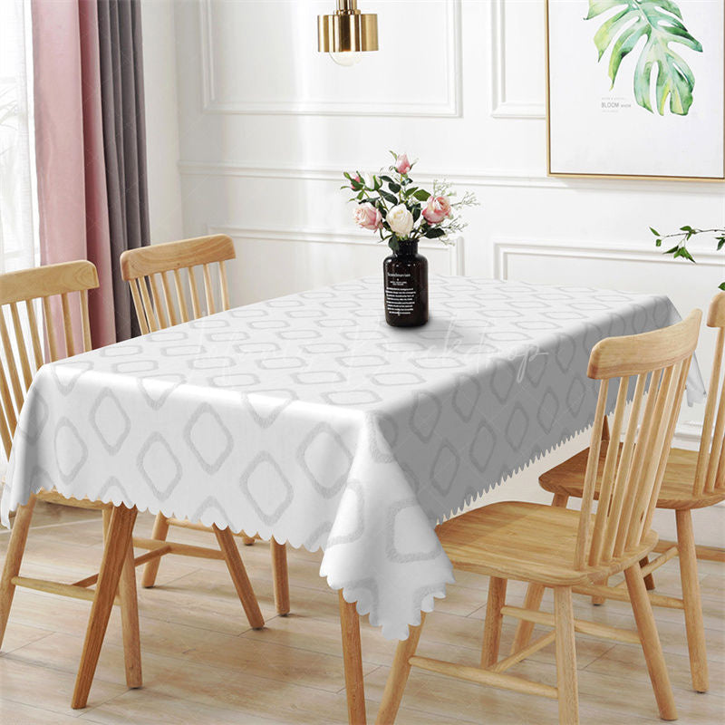 Modern Square Simple Patterns Rectangle Tablecloth - 52x70 Inch