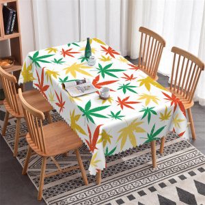 Multicolor Maple Leaves Party Rectangle Tablecloth - 52x70 Inch
