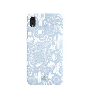 Powder Blue Coastal Rodeo iPhone XR Case