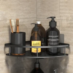 Premium Corner Wall Mount Shower Shelf No Drill Bathroom Storage Organizer Rack
