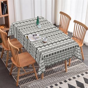 Regular Pattern Rectangle Tablecloth For Kitchen - 52x70 Inch