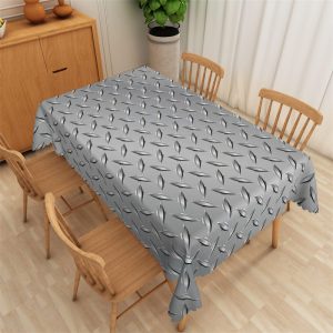 Repeat Pattern Steel Plate Rectangle Tablecloth - 52x70 Inch
