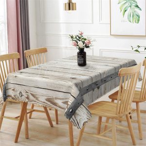Retro Plank Pattern Texture Rectangle Tablecloth - 52x70 Inch