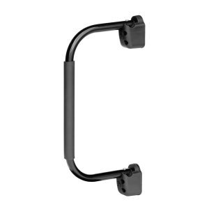 STROMBERG AM-255 Lend-A-Hand Mini Assist Rail - RV Railing for Steps, RV Hand Rail & Folding Handle Entry Door Grab Bar, Travel Trailer Door Handle, RV Grab Handle, Black, 22 INCH, Extends 10 INCH