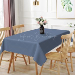 Simple Pure Navy Blue Solid Color Dining Tablecloth - 52x70 Inch