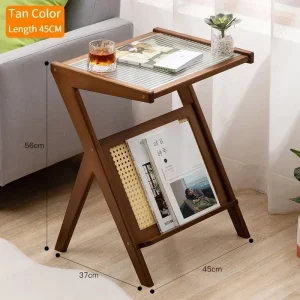 Small-Sized Z-Shaped Tea Table, Removable Glass Tea Table, Exquisite and Simple Style, Brewing Tea Table for Living Room